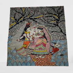 Shiva & Parvathi Wedding Madhubani Painting