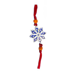 Silver Filigree of Karimnagar Flower Shape Rakhi