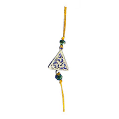 Silver Filigree of Karimnagar Stylish Traingle Rakhi