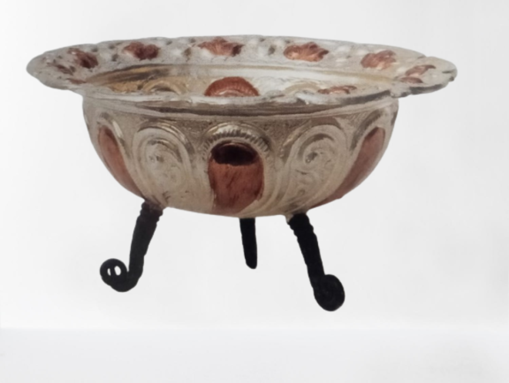 Silver Finish Fruit Bowl Banaras Metal Craft