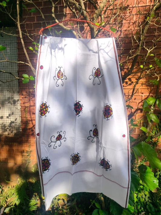 Sohrai Khovar Hand-Painted Gamcha Style 12