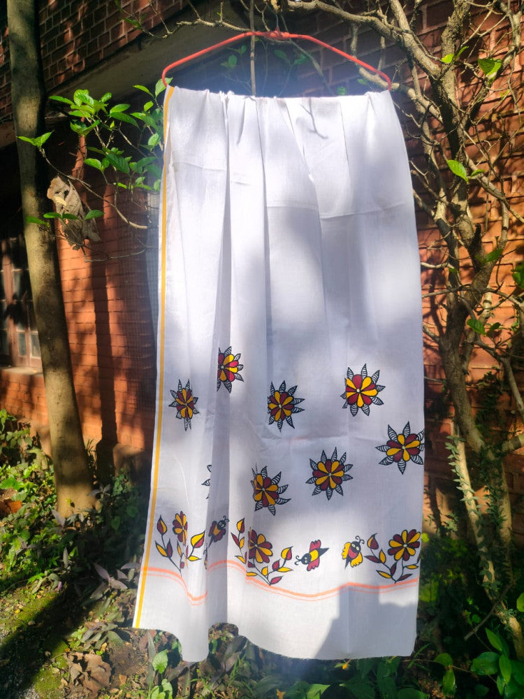 Sohrai Khovar Hand-Painted Gamcha Style 13