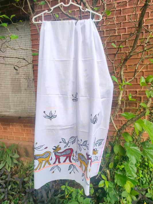 Sohrai Khovar Hand-Painted Gamcha Style 15
