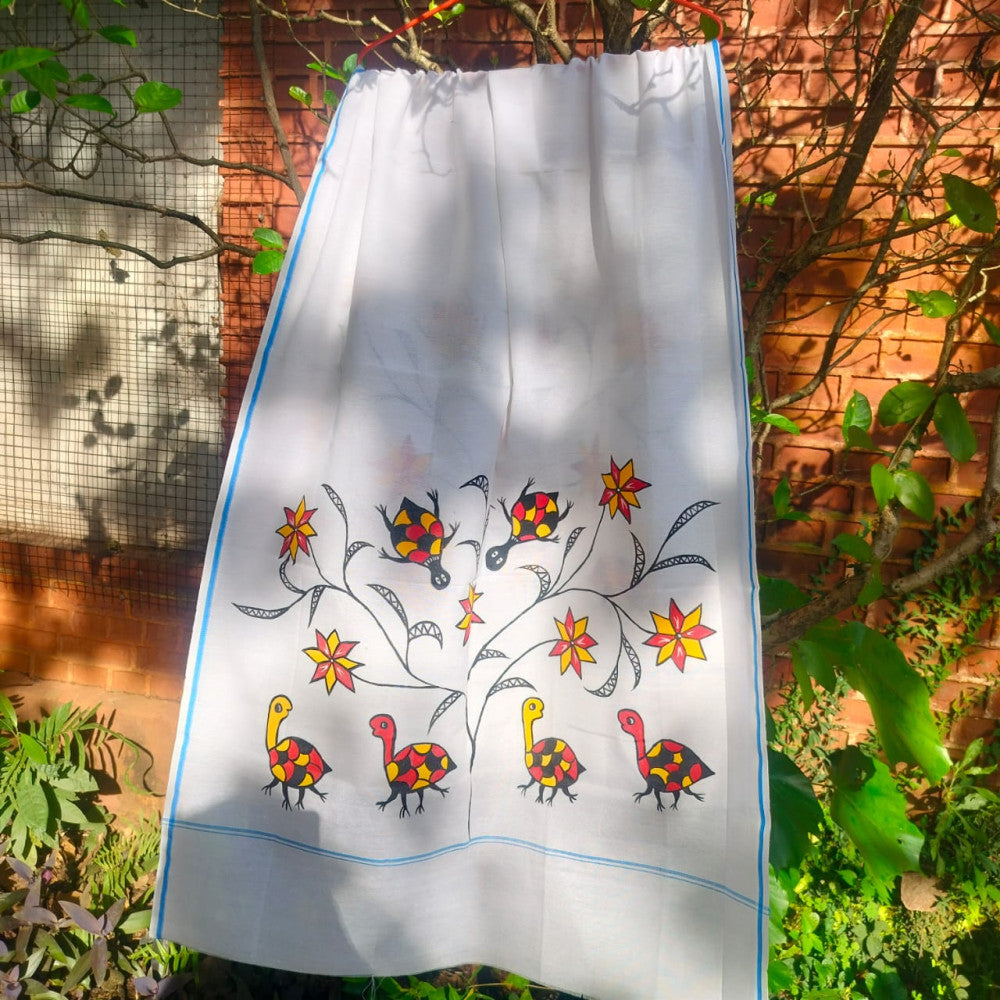 Sohrai Khovar Hand-Painted Gamcha Style 19