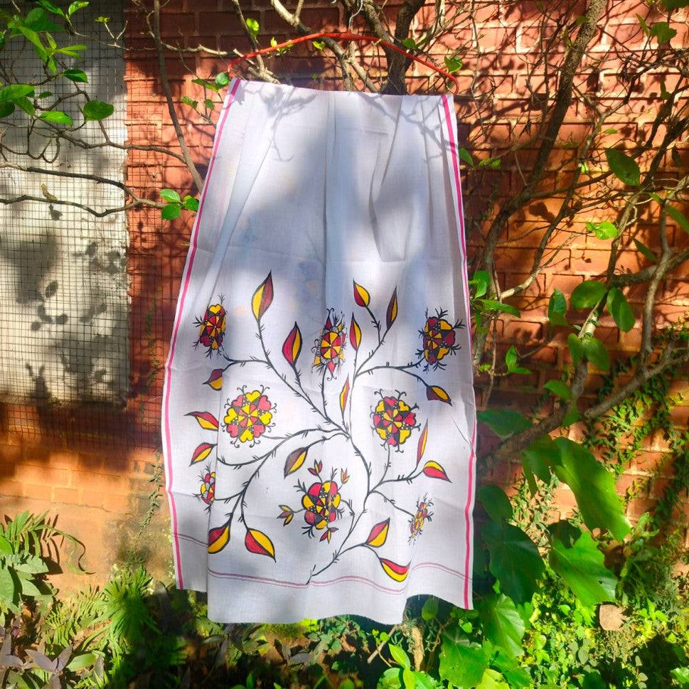 Sohrai Khovar Hand-Painted Gamcha Style 25