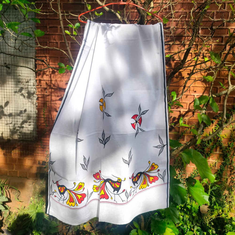 Sohrai Khovar Hand-Painted Gamcha Style 6