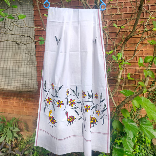 Sohrai Khovar Hand-Painted Gamcha Style 7