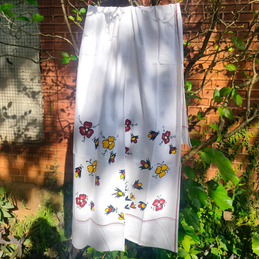 Sohrai Khovar Hand-Painted Gamcha Style 8