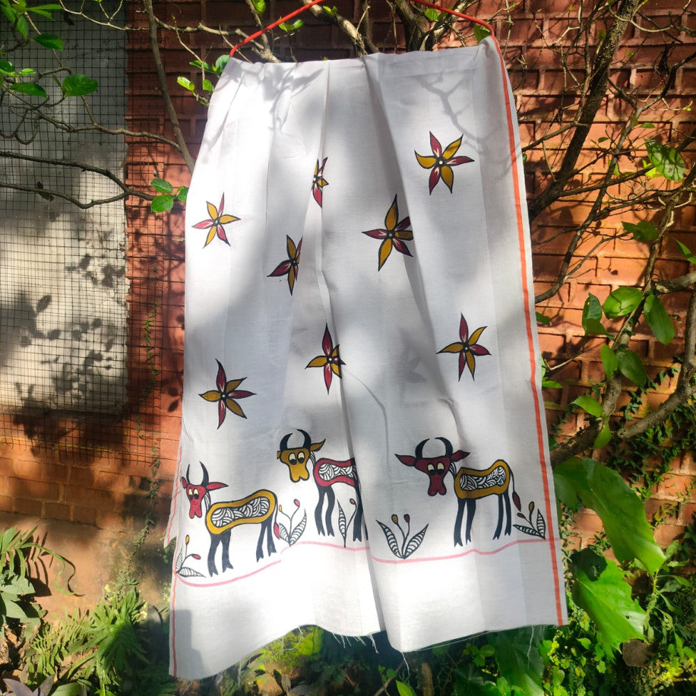 Sohrai Khovar Hand-Painted Gamcha Style 9