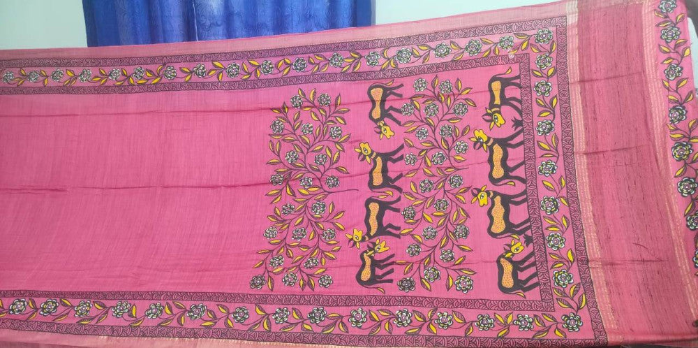 Sohrai Khovar Tussar Munga Silk Saree Style 4