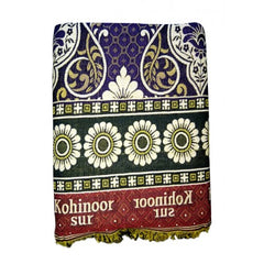 Cotton Premium Solapur Chaddar In Purple Colour Floral Pattern For Room Decor
