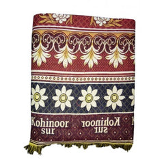 Cotton Premium Solapur Chaddar In Red Colour Floral Pattern For Room Decor