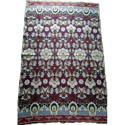Cotton Premium Solapur Chaddar In Beautiful Red Colour Floral Pattern For Room Decor