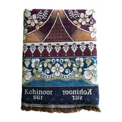 Cotton Premium Solapur Chaddar In Blue & Red Colour For Room Decor