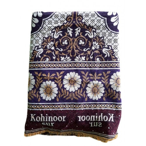 Cotton Premium Solapur Chaddar In Violet & Multi Colour For Room Decor