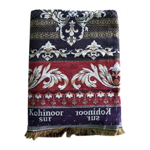 Cotton Premium Solapur Chaddar In Dark Purple Colour For Room Decor
