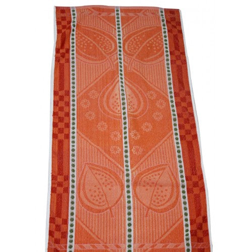 Ultra Soft Solapur Terry Towel In Red & Orange Colour For Home Bathing & Hotels