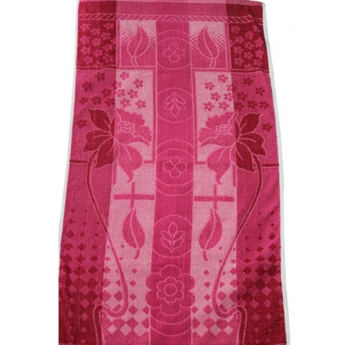 Ultra Soft Solapur Terry Towel In Beautiful Red Colour For Home Bathing & Hotels