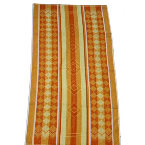 Ultra Soft Solapur Terry Towel In Yellow & Orange Colour For Home Bathing & Hotels