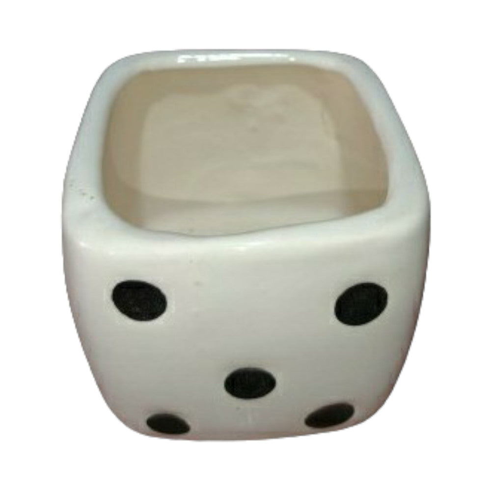 Square Dice Shape Ceramic Plant Holder