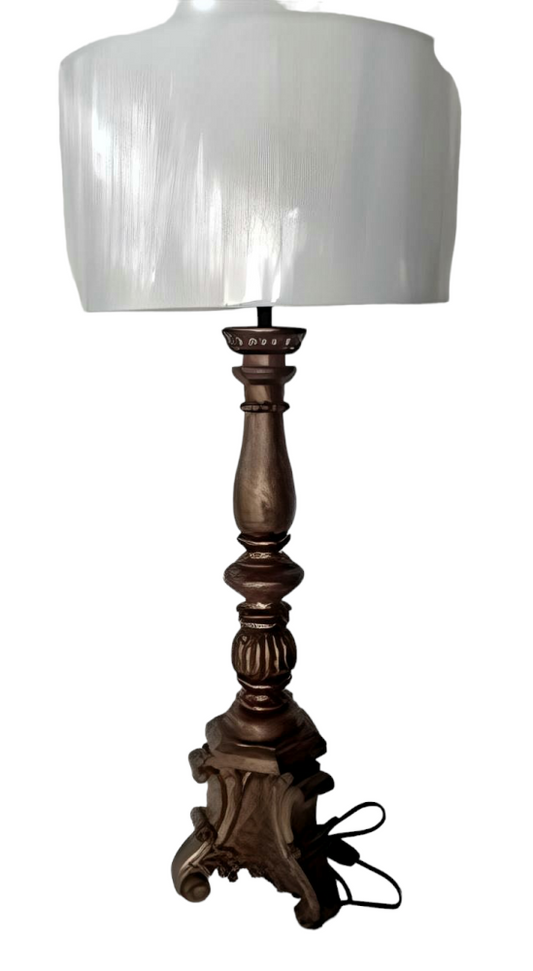 Square White Golden Lamp Shade