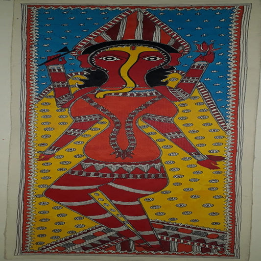 Standing Ganapathy Madhubani Painting