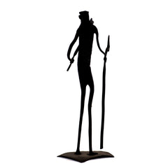 Standing Maadin with axe and stick figurine