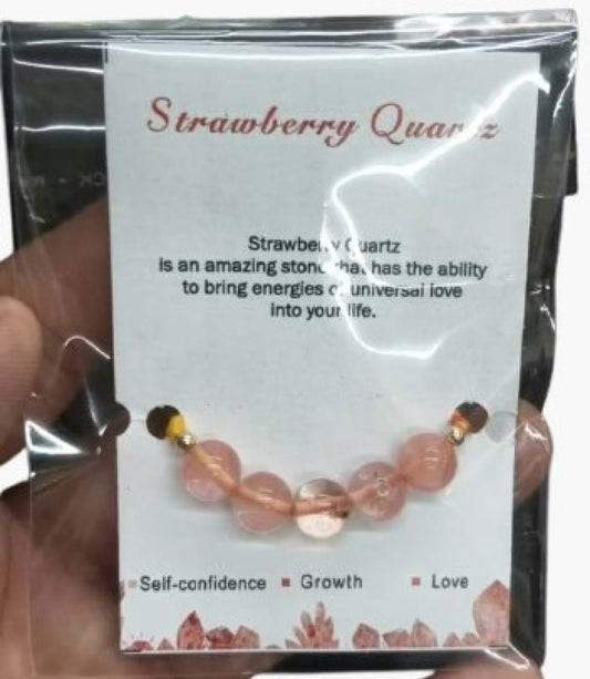 Strawberry Quartz Rakhi