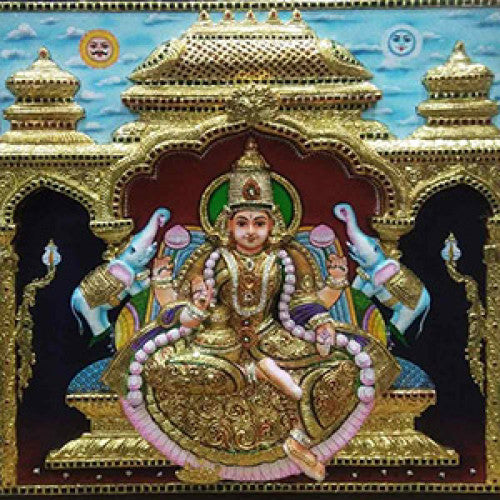 Maa Gaja Lakshmi Thanjavur Painting
