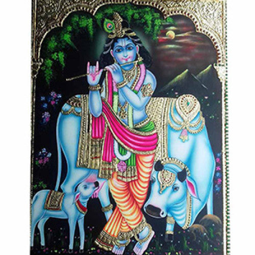 Thanjavur Painting Of Lord Krishna