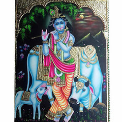 Thanjavur Painting Of Lord Krishna