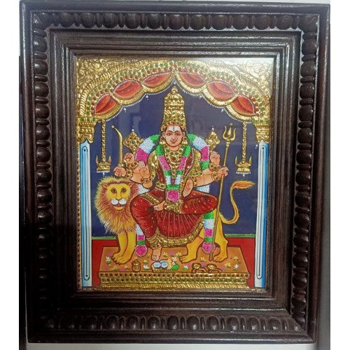 Thanjavur Painting Of Goddess Durga Devi