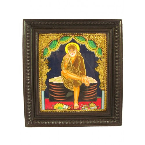 Traditional Thanjavur Painting of Sai Baba