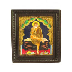Traditional Thanjavur Painting of Sai Baba