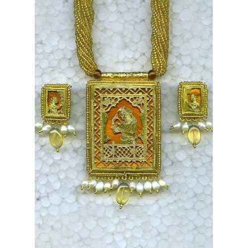 Beautiful Traditional Handicraft Thewa Art Gold Work Jewellery Of Bridal Design For Women