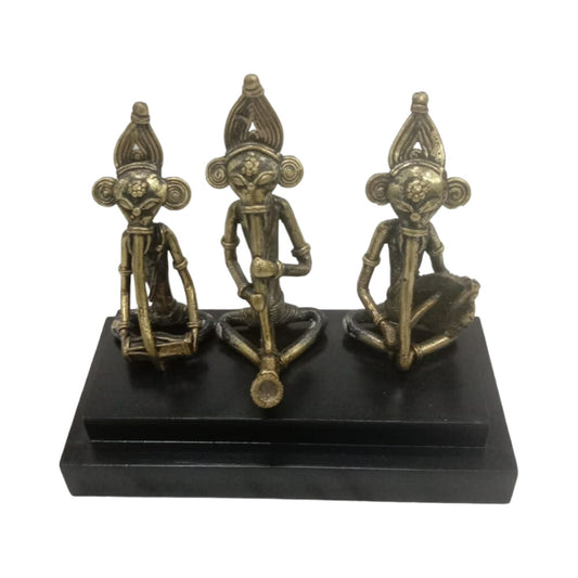 Three Ganesh Playing the Musical Instrument