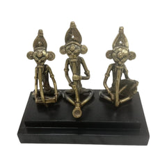 Three Ganesh Playing the Musical Instrument