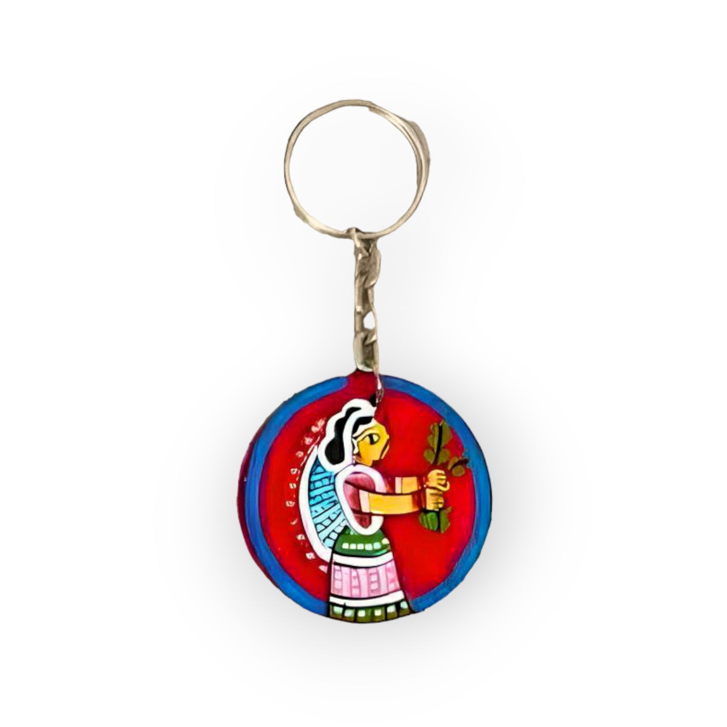 Tikuli Art Key Chain in Round Shape