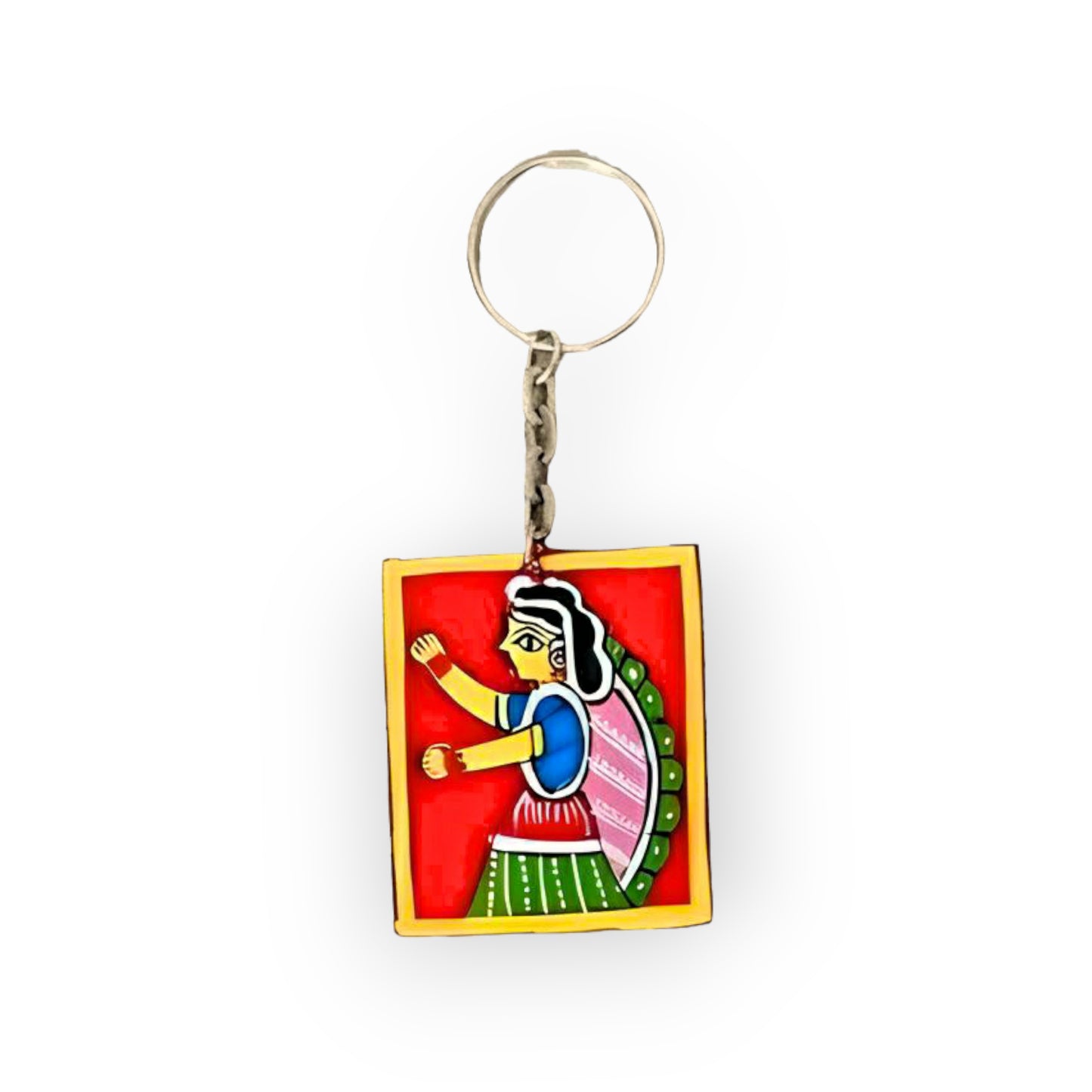 Tikuli Art Key Chain in Square Shape