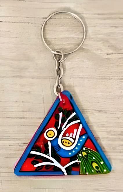 Tikuli Art Key Chain in TriangleShape