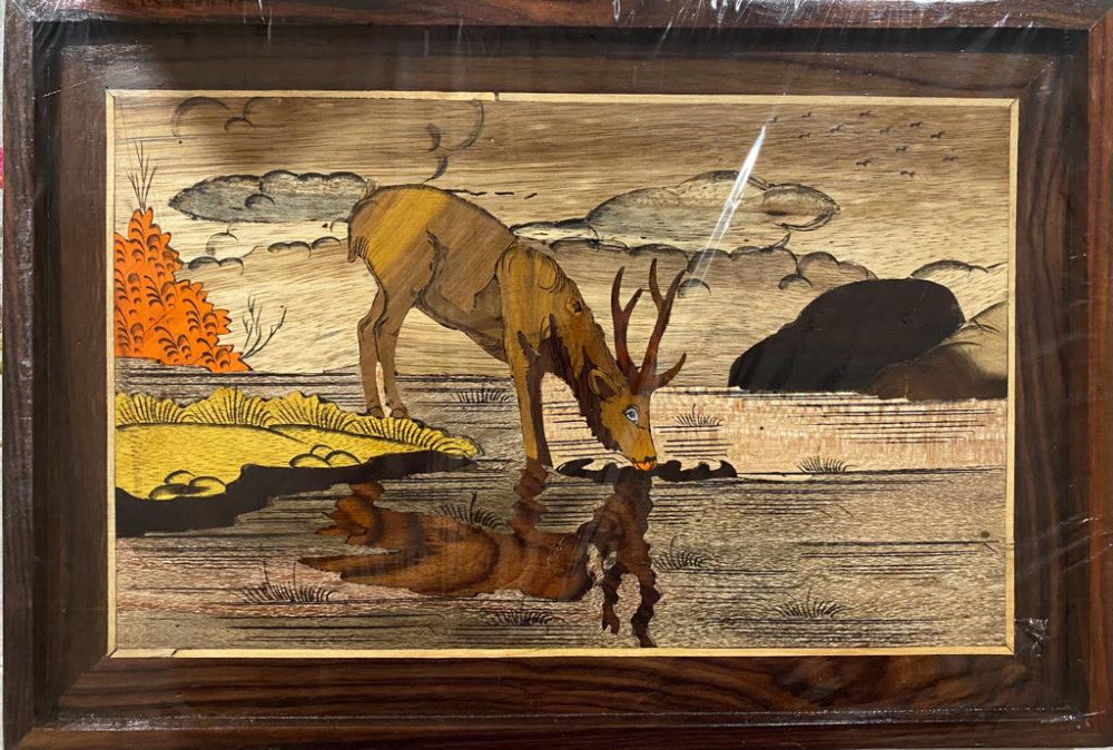 Shop – Traditional Handicraft Mysore Rosewood Inlay Wooden Painting Of ...