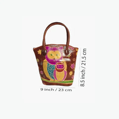 Trendy Bucket Shape Leather Handbag