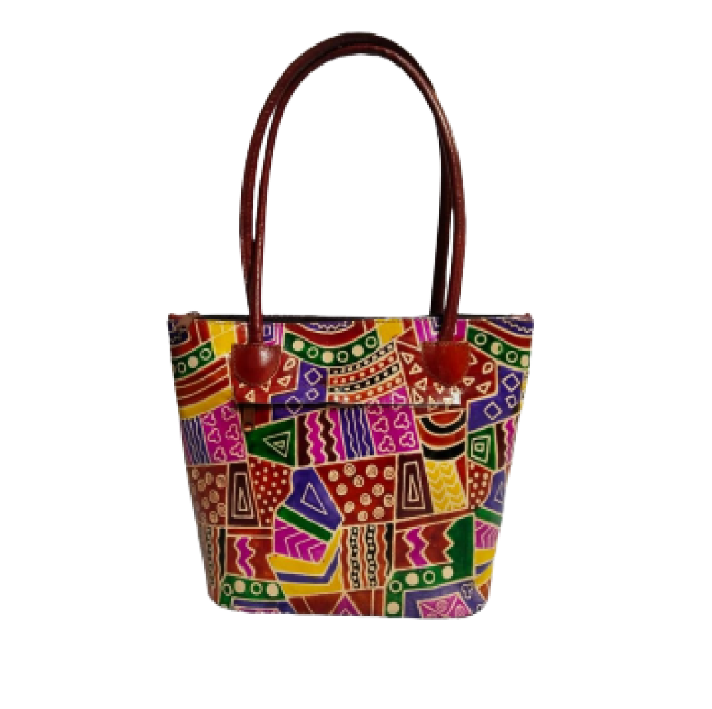 Trendy Mini Shopping Leather Handbag