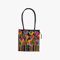 Trendy Multicolour Tote Leather Handbag