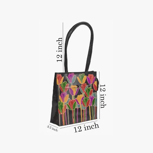 Trendy Multicolour Tote Leather Handbag