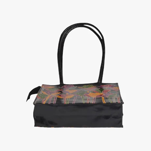 Trendy Multicolour Tote Leather Handbag