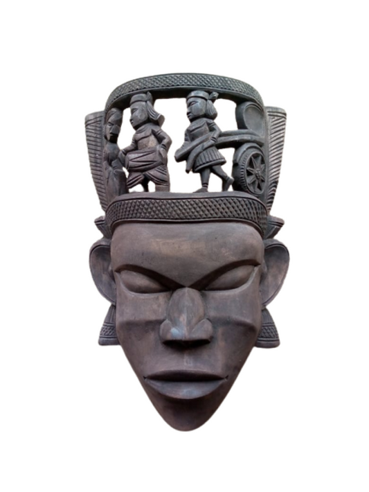 Tribal Celebration Wooden Kushmandi Mask