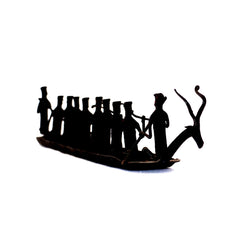 Tribal group with boat figurine