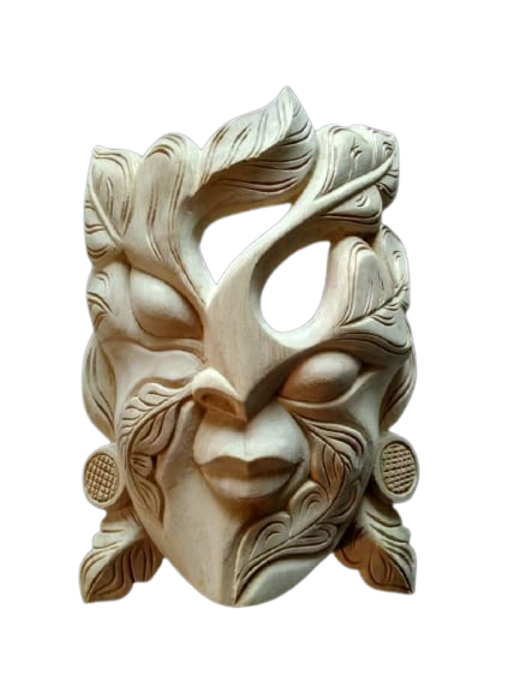 Tribal Man In Forest Kushmandi Mask