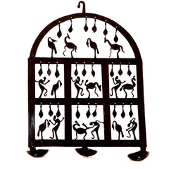 Tribal motif candle stand
